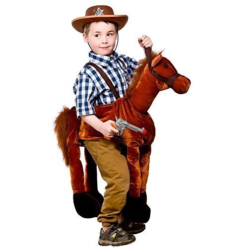 Ride On Horse Childrens Cowboy Fancy Dress Costume Boys Girls Horse Outfit 4-8